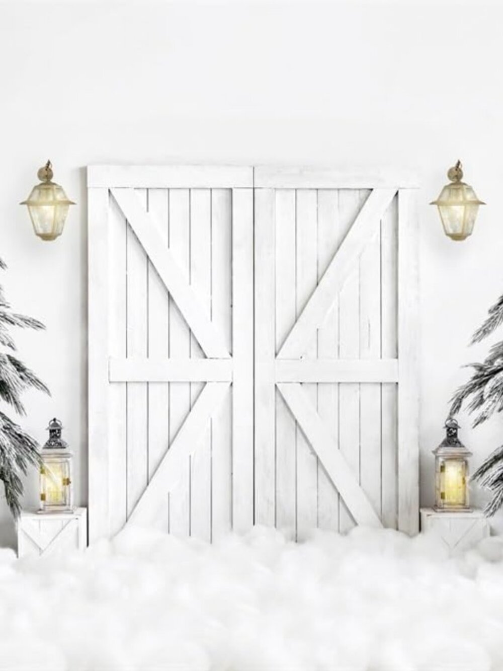 10x10 Barn Door Christmas Holiday Photography Background / Backdrop